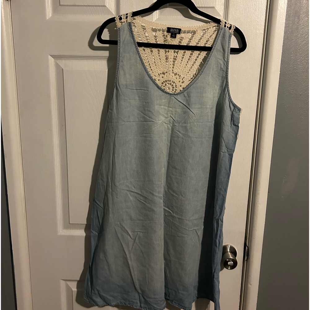 A.N.A lightweight, blue jean dress